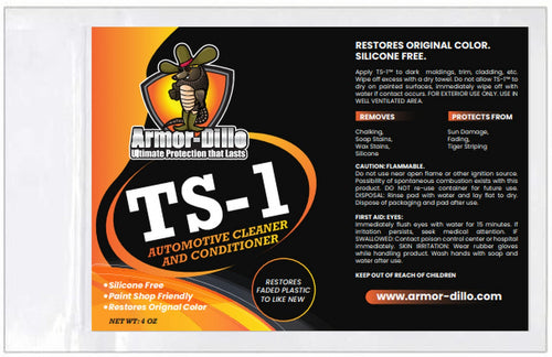 Armor-Dillo TS-1 Automotive Plastic Cleaner & Conditioner - 20 Pads (BEST DEAL)